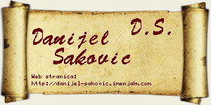Danijel Saković vizit kartica